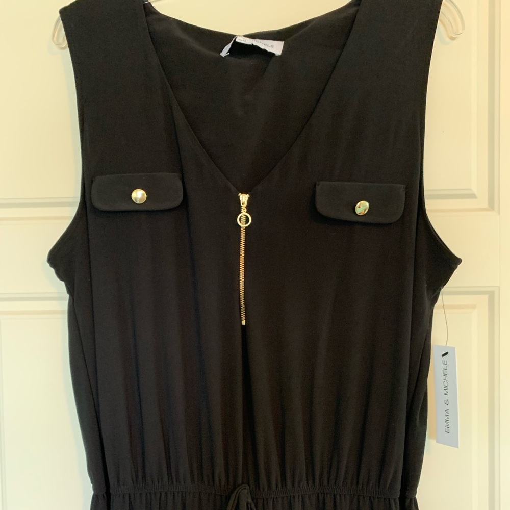 XL EMMA AND MICHELE BLACK JUMPSUIT ROMPER NWT